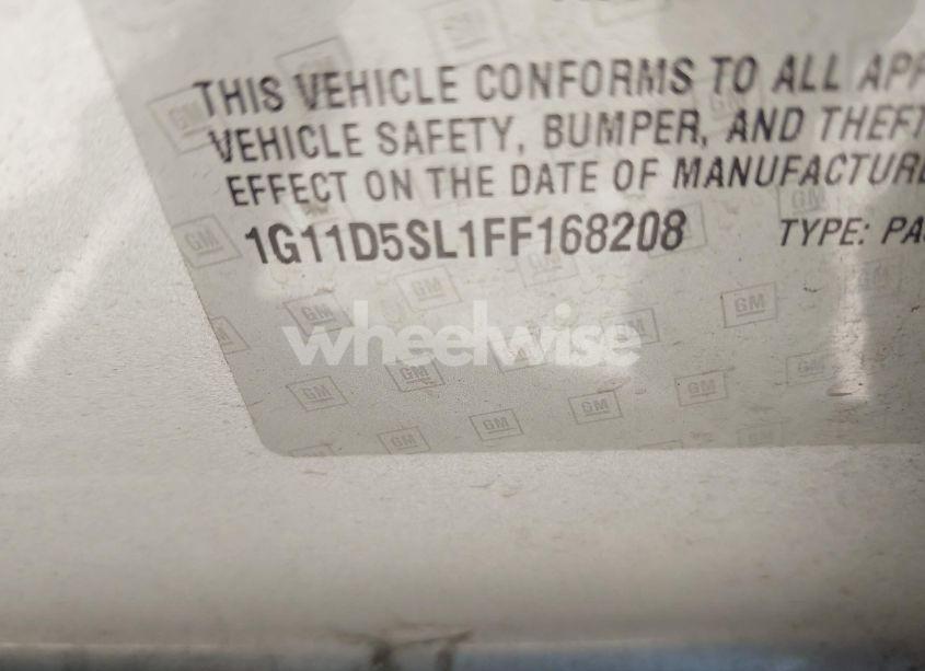Photo 9 of 2015 Chevrolet Malibu 2LT (VIN 1G11D5SL1FF168208)