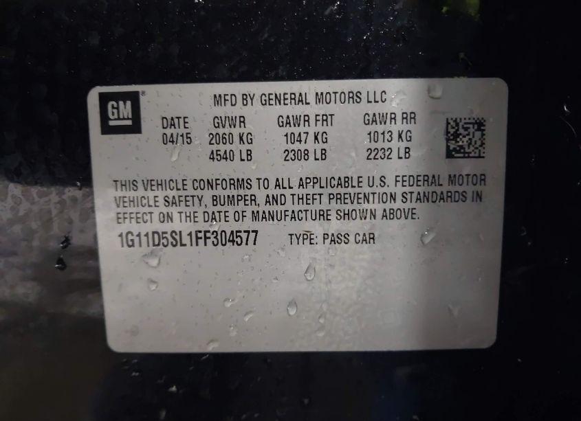 Photo 9 of 2015 Chevrolet Malibu 2LT (VIN 1G11D5SL1FF304577)