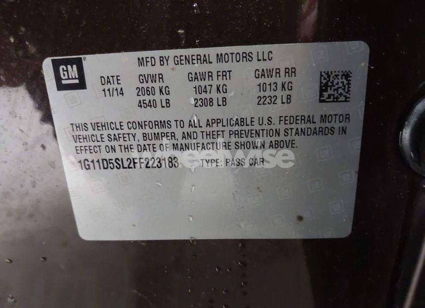 Photo 9 of 2015 Chevrolet Malibu 2LT (VIN 1G11D5SL2FF223183)