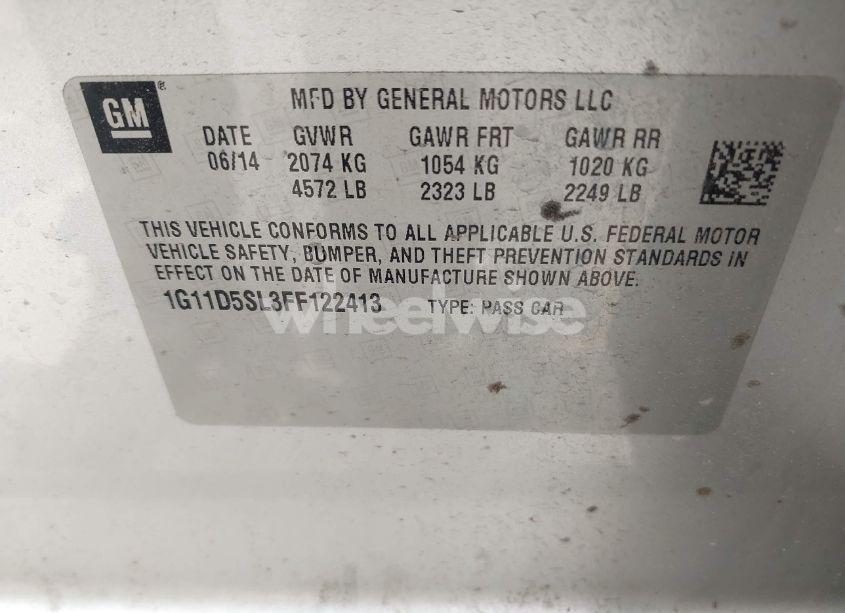 Photo 9 of 2015 Chevrolet Malibu 2LT (VIN 1G11D5SL3FF122413)