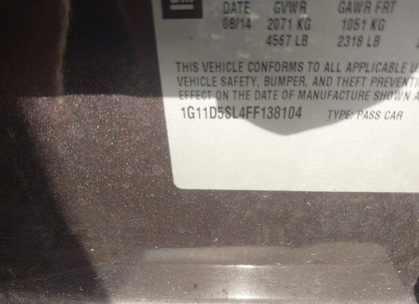 Photo 9 of 2015 Chevrolet Malibu 2LT (VIN 1G11D5SL4FF138104)