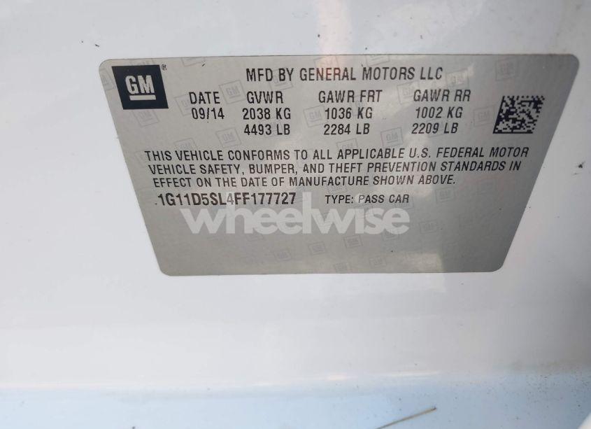 Photo 9 of 2015 Chevrolet Malibu 2LT (VIN 1G11D5SL4FF177727)