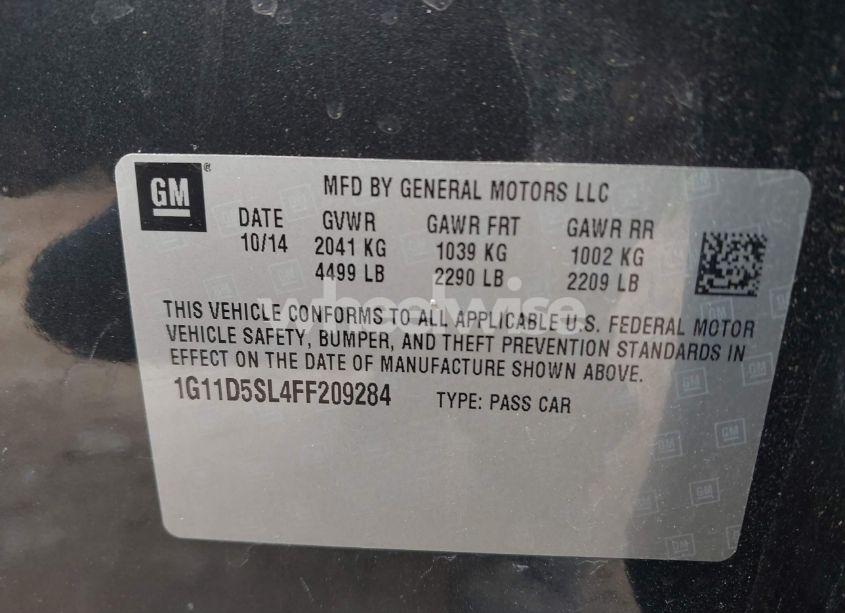 Photo 9 of 2015 Chevrolet Malibu 2LT (VIN 1G11D5SL4FF209284)