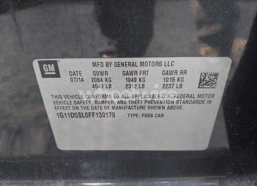 Photo 9 of 2015 Chevrolet Malibu 2LT (VIN 1G11D5SL6FF130179)