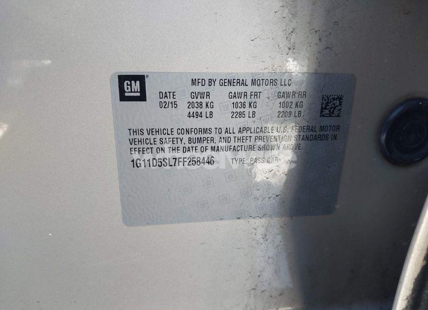 Photo 9 of 2015 Chevrolet Malibu 2LT (VIN 1G11D5SL7FF258446)