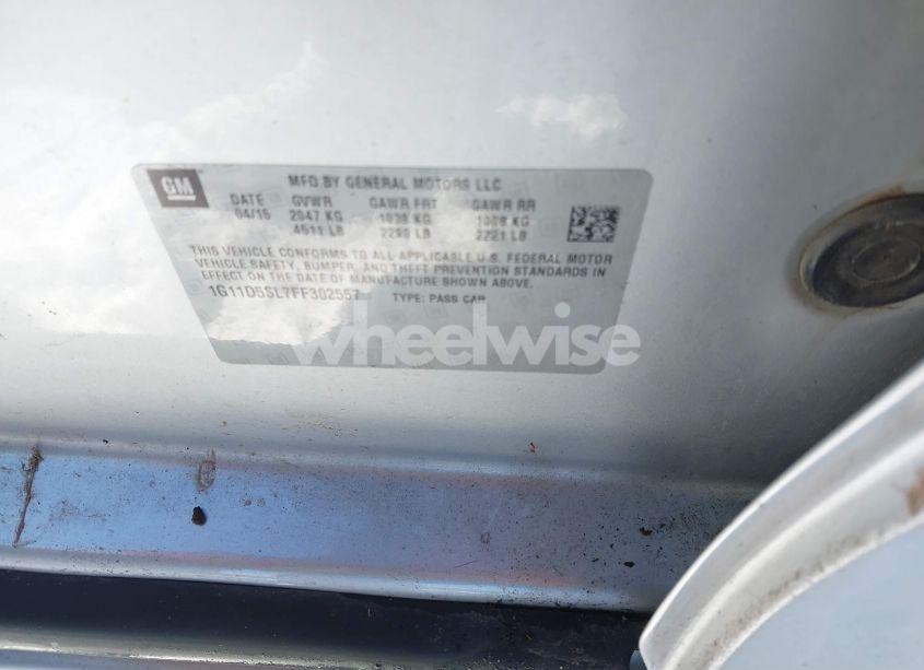 Photo 9 of 2015 Chevrolet Malibu 2LT (VIN 1G11D5SL7FF302557)