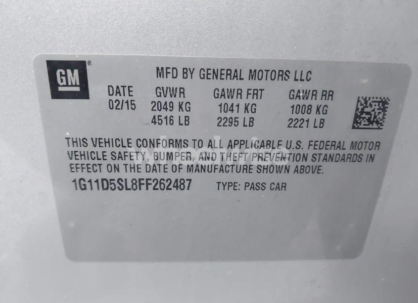 Photo 9 of 2015 Chevrolet Malibu 2LT (VIN 1G11D5SL8FF262487)