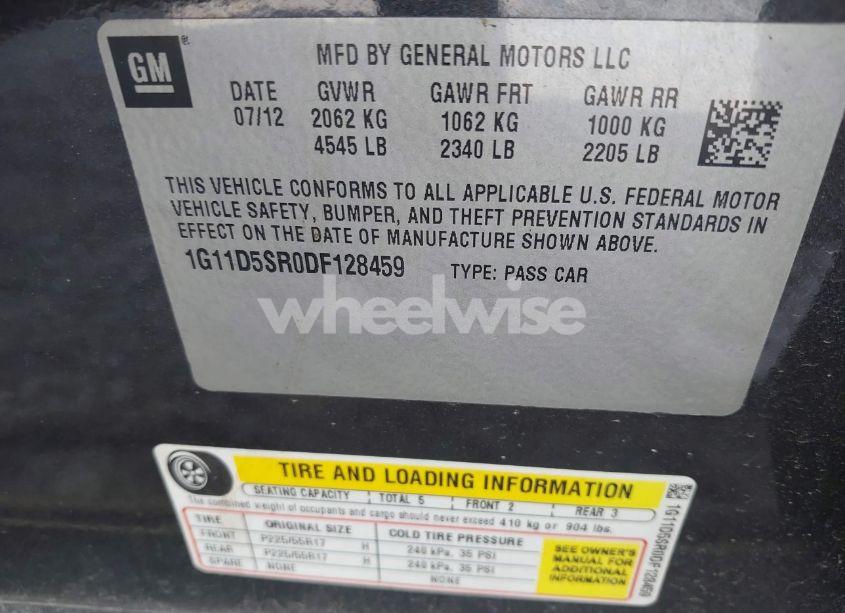Photo 9 of 2013 Chevrolet Malibu ECO (VIN 1G11D5SR0DF128459)