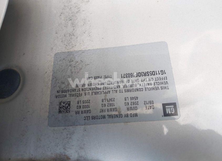 Photo 9 of 2013 Chevrolet Malibu ECO (VIN 1G11D5SR3DF160371)