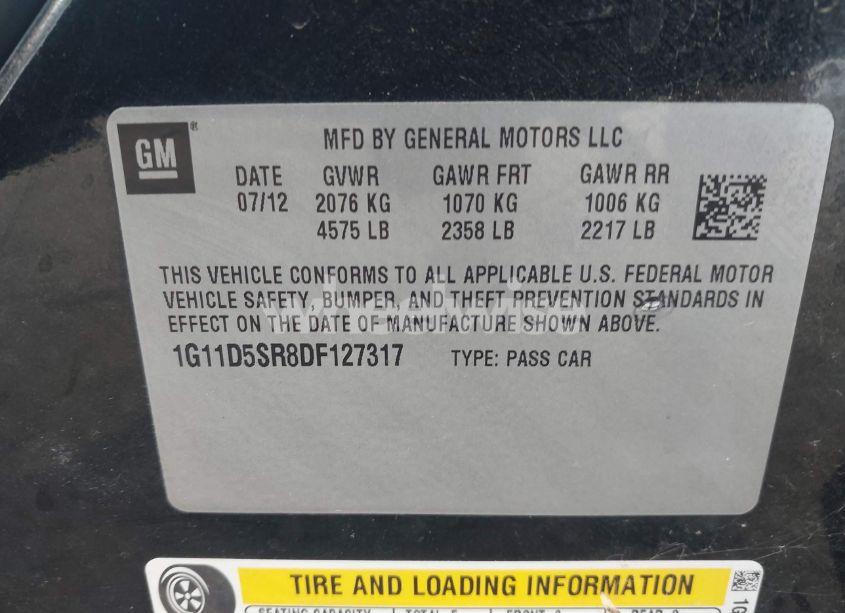 Photo 9 of 2013 Chevrolet Malibu ECO (VIN 1G11D5SR8DF127317)