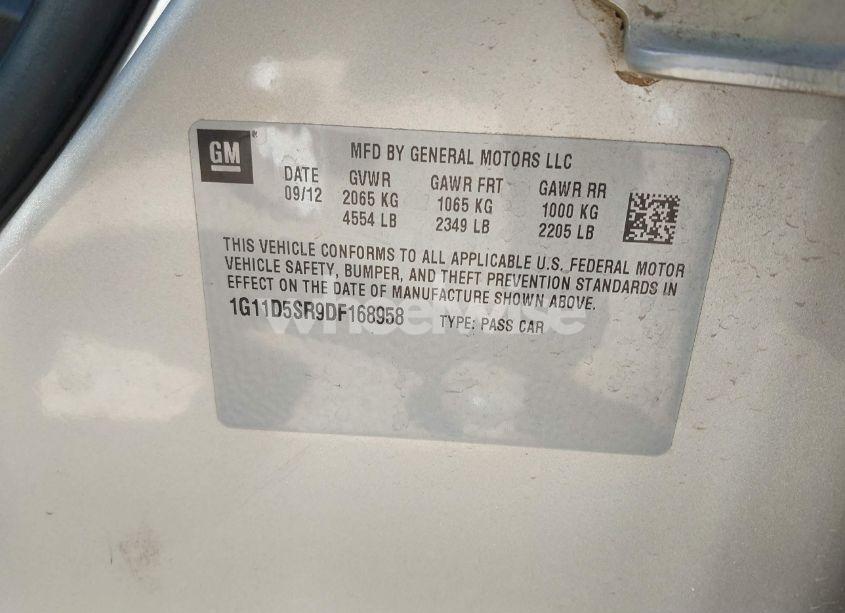 Photo 9 of 2013 Chevrolet Malibu ECO (VIN 1G11D5SR9DF168958)