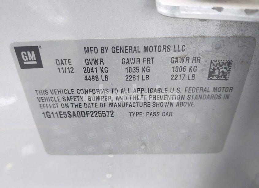 Photo 9 of 2013 Chevrolet Malibu 2LT (VIN 1G11E5SA0DF225572)