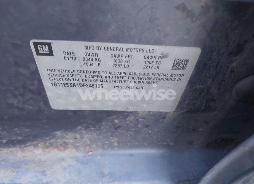 Photo 9 of 2013 Chevrolet Malibu 2LT (VIN 1G11E5SA1DF245135)