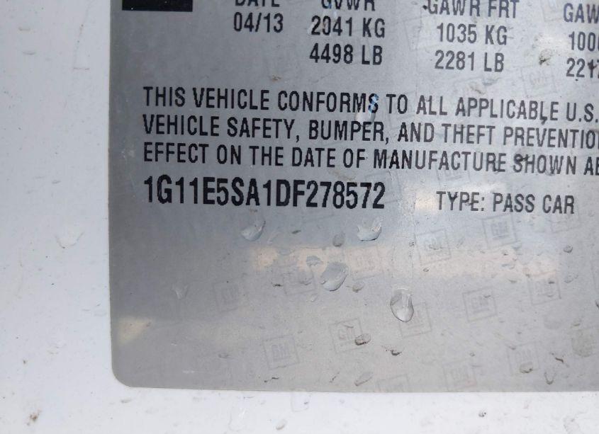 Photo 9 of 2013 Chevrolet Malibu 2LT (VIN 1G11E5SA1DF278572)