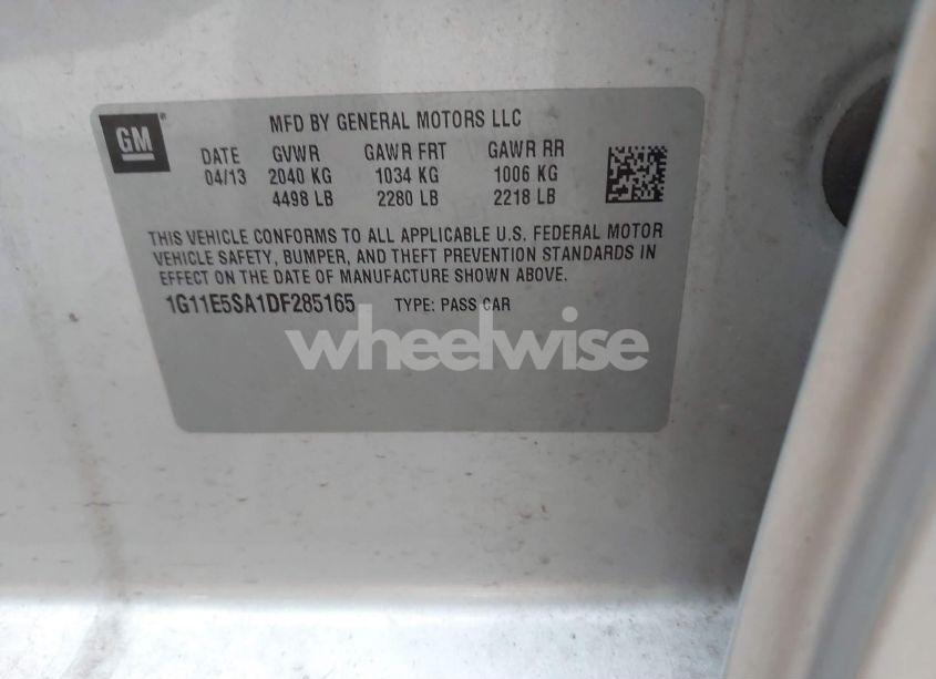 Photo 9 of 2013 Chevrolet Malibu 2LT (VIN 1G11E5SA1DF285165)