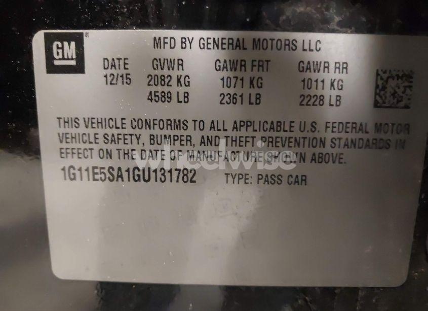 Photo 9 of 2016 Chevrolet Malibu LIMITED LTZ (VIN 1G11E5SA1GU131782)