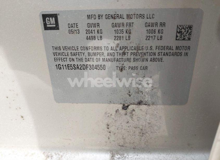 Photo 9 of 2013 Chevrolet Malibu 2LT (VIN 1G11E5SA2DF304550)
