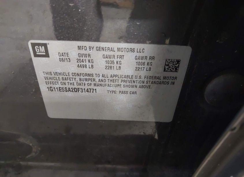 Photo 9 of 2013 Chevrolet Malibu 2LT (VIN 1G11E5SA2DF314771)
