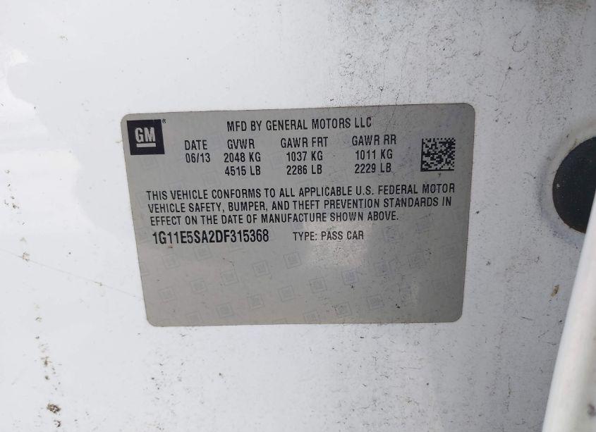 Photo 9 of 2013 Chevrolet Malibu 2LT (VIN 1G11E5SA2DF315368)