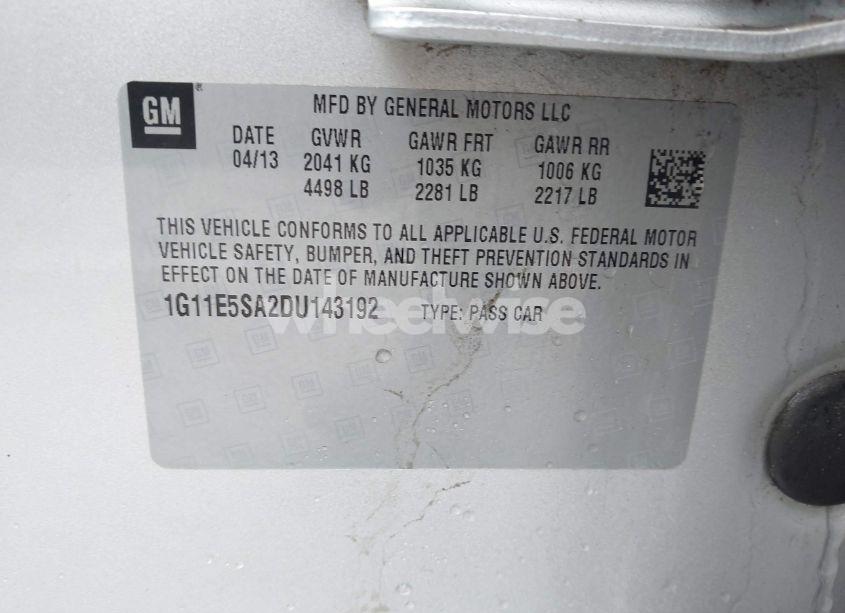 Photo 9 of 2013 Chevrolet Malibu 2LT (VIN 1G11E5SA2DU143192)