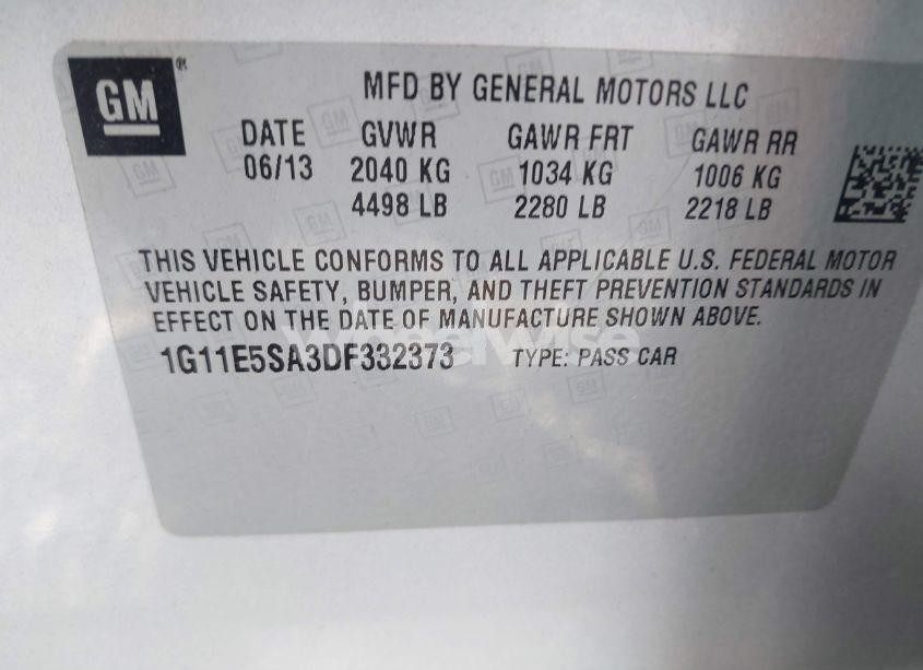 Photo 9 of 2013 Chevrolet Malibu 2LT (VIN 1G11E5SA3DF332373)