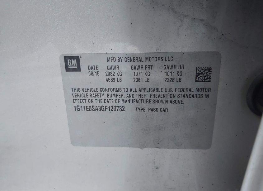 Photo 9 of 2016 Chevrolet Malibu LIMITED LTZ (VIN 1G11E5SA3GF129732)