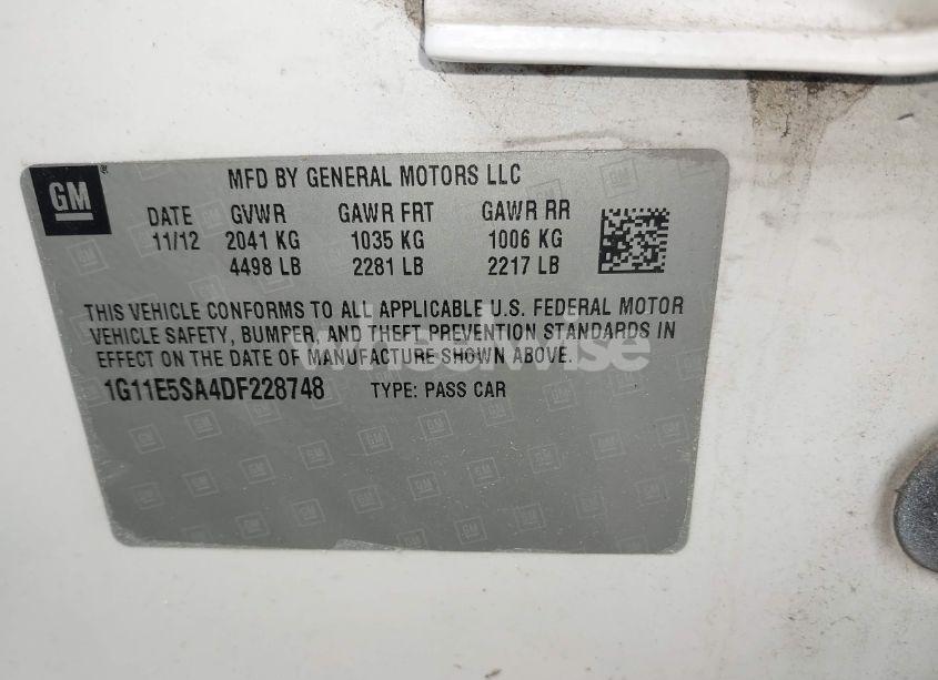 Photo 9 of 2013 Chevrolet Malibu 2LT (VIN 1G11E5SA4DF228748)