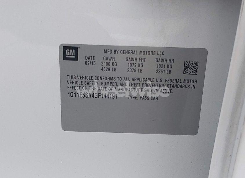 Photo 9 of 2016 Chevrolet Malibu LIMITED LTZ (VIN 1G11E5SA4GF144191)