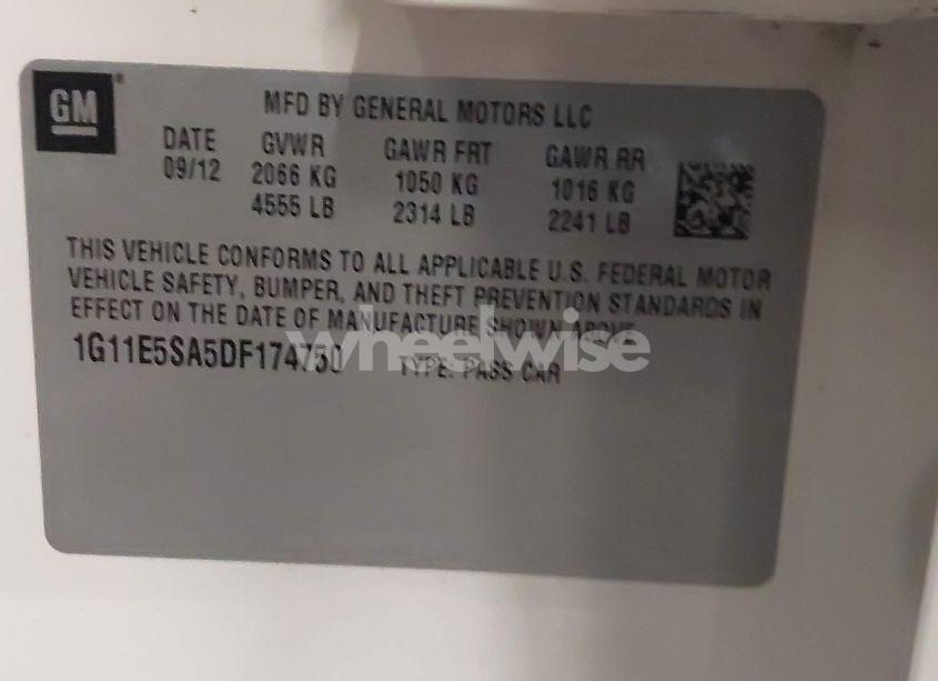 Photo 9 of 2013 Chevrolet Malibu 2LT (VIN 1G11E5SA5DF174750)
