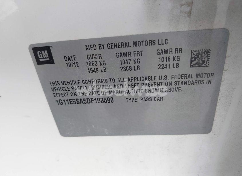 Photo 9 of 2013 Chevrolet Malibu 2LT (VIN 1G11E5SA5DF193590)