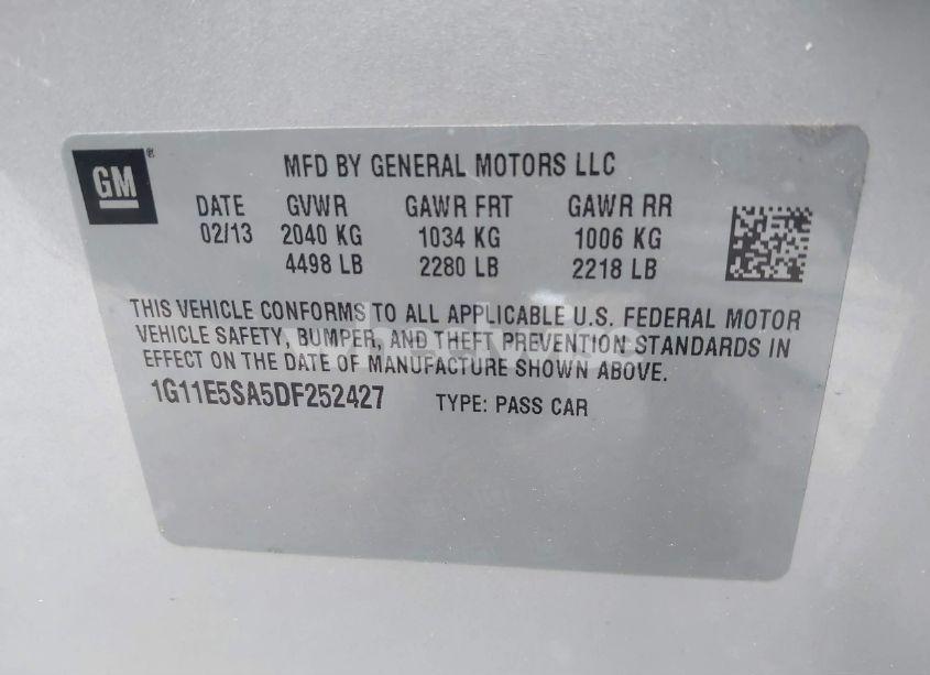 Photo 9 of 2013 Chevrolet Malibu 2LT (VIN 1G11E5SA5DF252427)