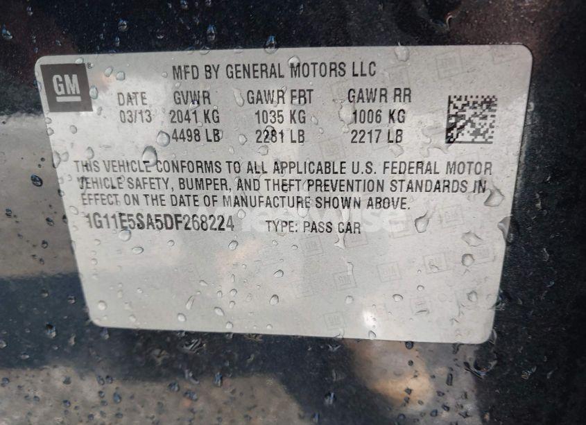 Photo 9 of 2013 Chevrolet Malibu 2LT (VIN 1G11E5SA5DF268224)