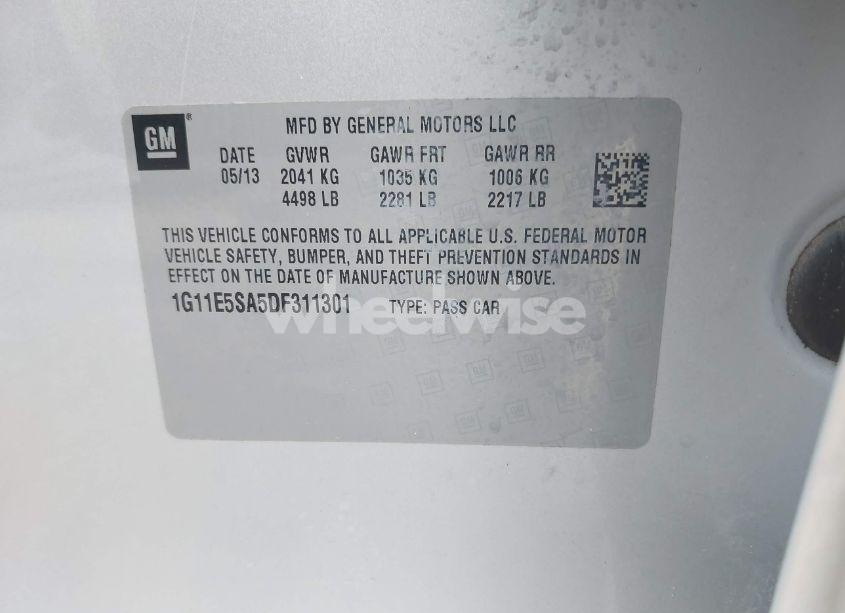 Photo 9 of 2013 Chevrolet Malibu 2LT (VIN 1G11E5SA5DF311301)