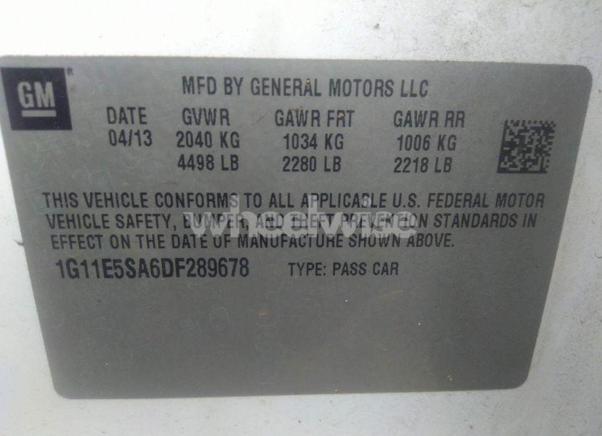 Photo 9 of 2013 Chevrolet Malibu 2LT (VIN 1G11E5SA6DF289678)