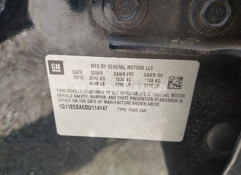 Photo 9 of 2013 Chevrolet Malibu 2LT (VIN 1G11E5SA6DU114147)
