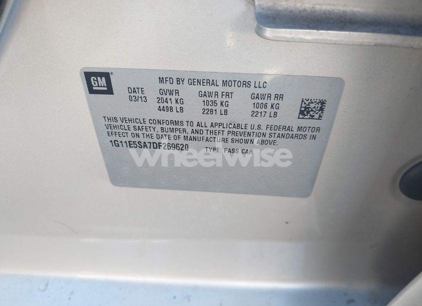 Photo 9 of 2013 Chevrolet Malibu 2LT (VIN 1G11E5SA7DF269620)