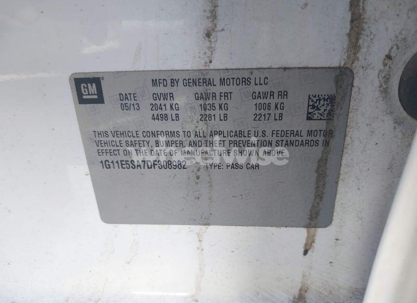 Photo 9 of 2013 Chevrolet Malibu 2LT (VIN 1G11E5SA7DF308982)