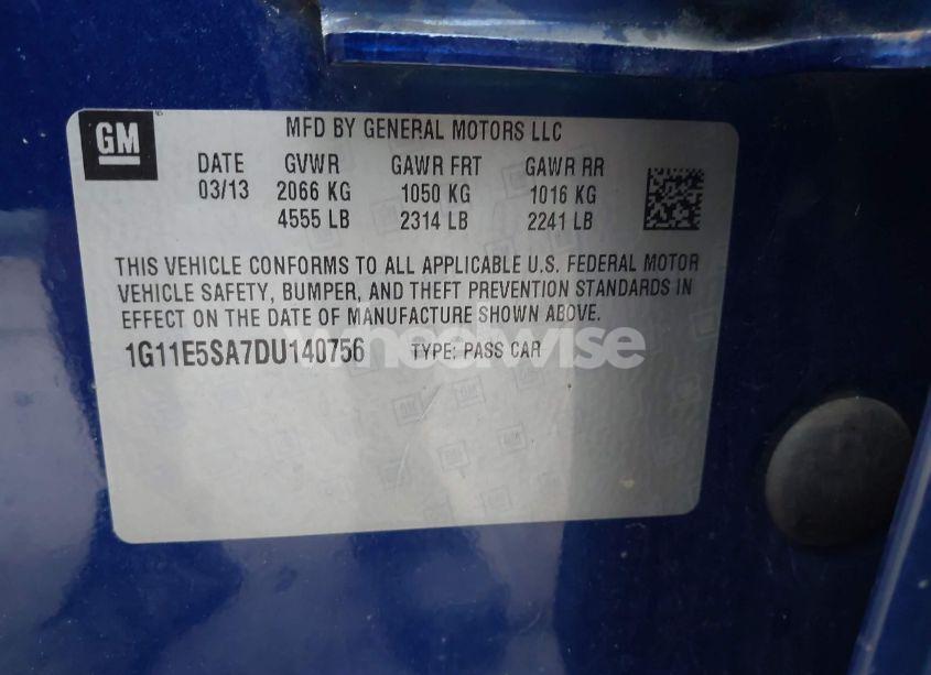 Photo 9 of 2013 Chevrolet Malibu 2LT (VIN 1G11E5SA7DU140756)