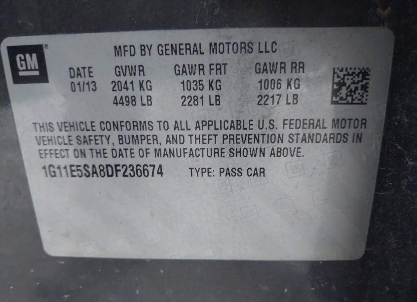 Photo 9 of 2013 Chevrolet Malibu 2LT (VIN 1G11E5SA8DF236674)