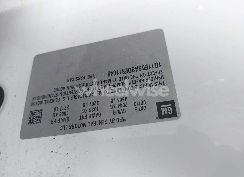 Photo 9 of 2013 Chevrolet Malibu 2LT (VIN 1G11E5SA8DF311048)