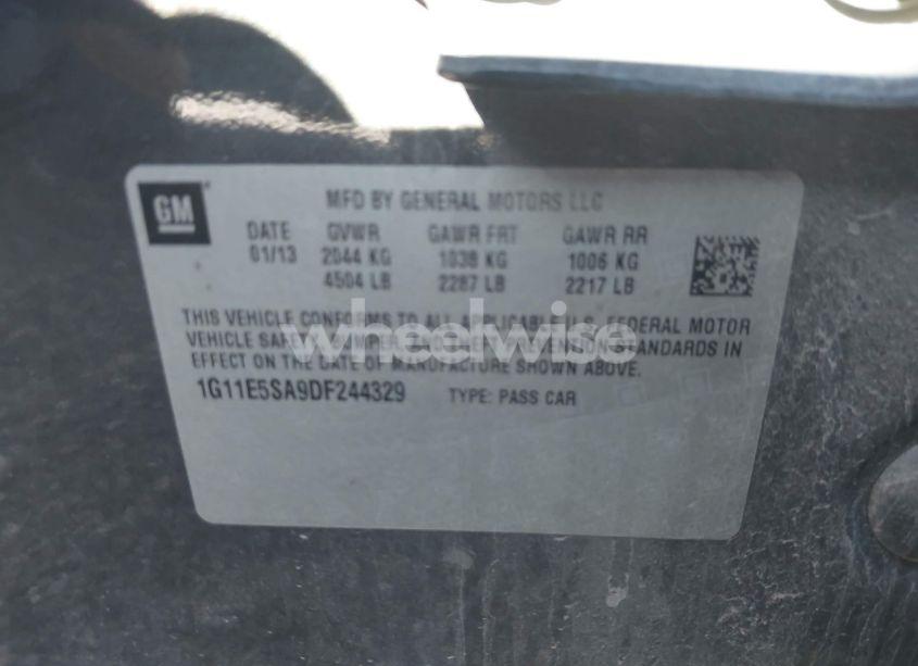 Photo 9 of 2013 Chevrolet Malibu 2LT (VIN 1G11E5SA9DF244329)