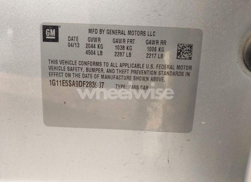 Photo 9 of 2013 Chevrolet Malibu 2LT (VIN 1G11E5SA9DF283907)