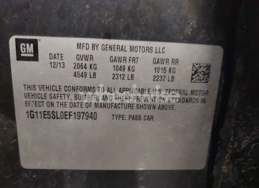 Photo 9 of 2014 Chevrolet Malibu 2LT (VIN 1G11E5SL0EF197940)