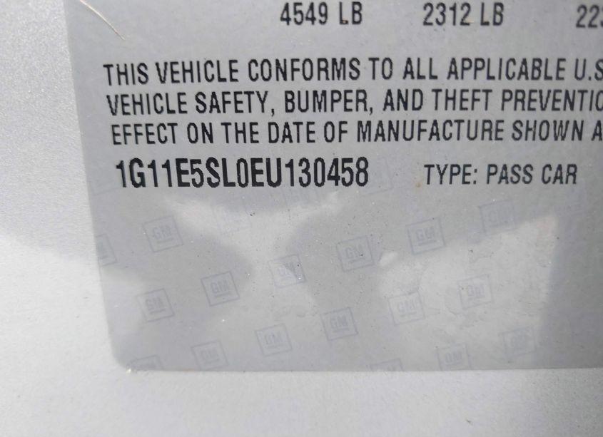 Photo 9 of 2014 Chevrolet Malibu LT (VIN 1G11E5SL0EU130458)