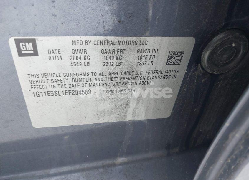 Photo 9 of 2014 Chevrolet Malibu 2LT (VIN 1G11E5SL1EF204569)