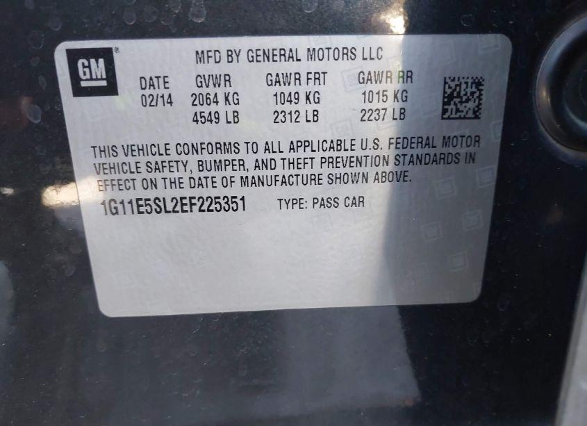 Photo 9 of 2014 Chevrolet Malibu 2LT (VIN 1G11E5SL2EF225351)