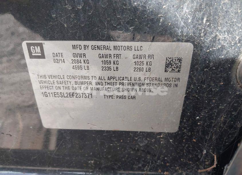 Photo 9 of 2014 Chevrolet Malibu 2LT (VIN 1G11E5SL2EF237371)