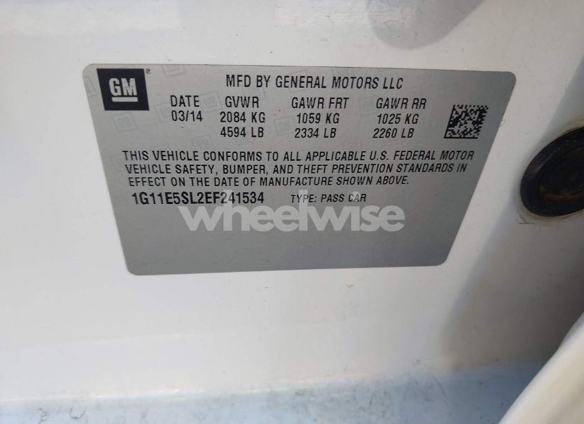 Photo 9 of 2014 Chevrolet Malibu 2LT (VIN 1G11E5SL2EF241534)