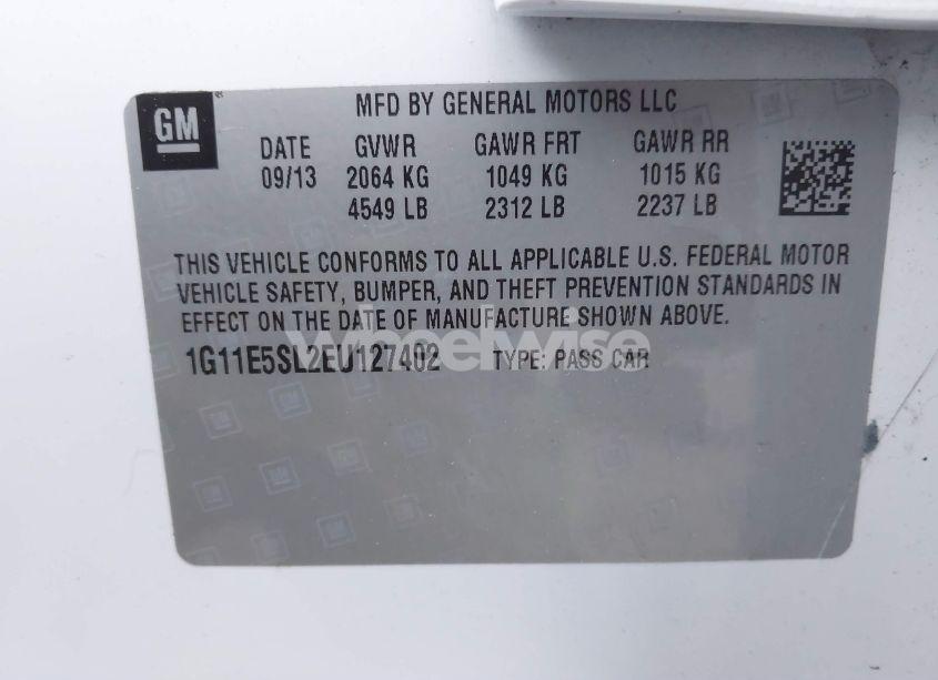 Photo 9 of 2014 Chevrolet Malibu 2LT (VIN 1G11E5SL2EU127402)