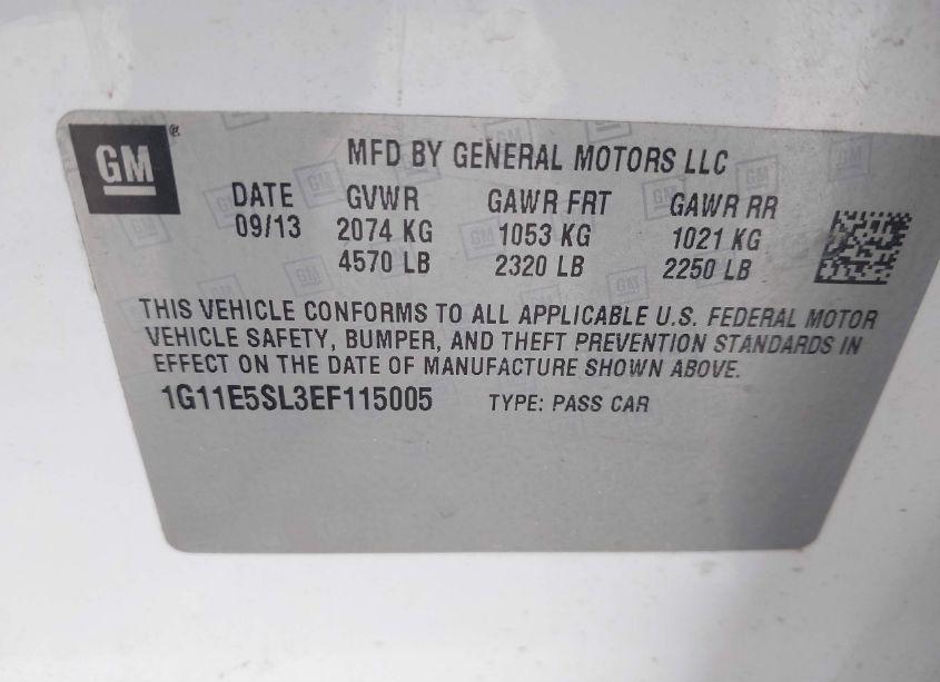 Photo 9 of 2014 Chevrolet Malibu 2LT (VIN 1G11E5SL3EF115005)